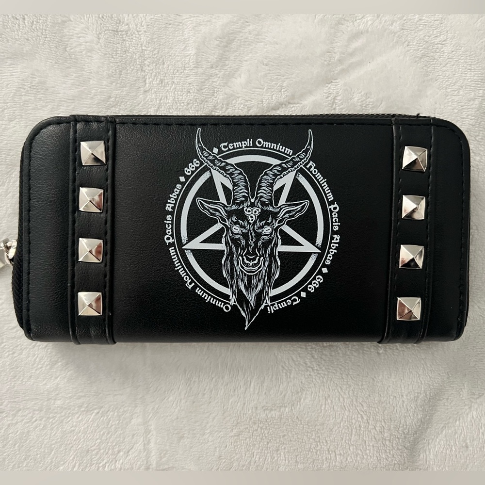 Baphomet Pentagram Faux Leather Wallet